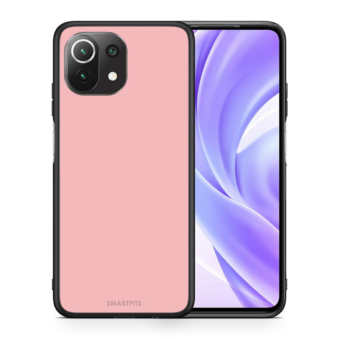 Θήκη Xiaomi 11 Lite/Mi 11 Lite Nude Color από τη Smartfits με σχέδιο στο πίσω μέρος και μαύρο περίβλημα | Xiaomi 11 Lite/Mi 11 Lite Nude Color case with colorful back and black bezels