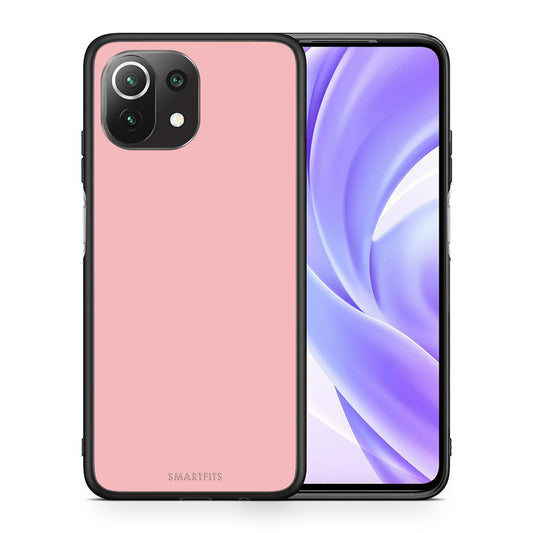 Θήκη Xiaomi 11 Lite/Mi 11 Lite Nude Color από τη Smartfits με σχέδιο στο πίσω μέρος και μαύρο περίβλημα | Xiaomi 11 Lite/Mi 11 Lite Nude Color case with colorful back and black bezels