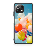Thumbnail for Xiaomi 11 Lite/Mi 11 Lite Colorful Balloons θήκη από τη Smartfits με σχέδιο στο πίσω μέρος και μαύρο περίβλημα | Smartphone case with colorful back and black bezels by Smartfits