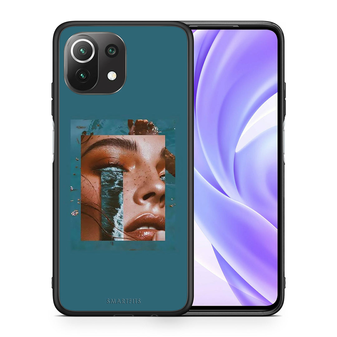 Θήκη Xiaomi 11 Lite/Mi 11 Lite Cry An Ocean από τη Smartfits με σχέδιο στο πίσω μέρος και μαύρο περίβλημα | Xiaomi 11 Lite/Mi 11 Lite Cry An Ocean case with colorful back and black bezels