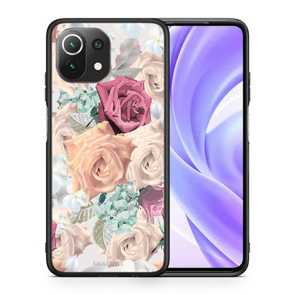 Θήκη Xiaomi 11 Lite/Mi 11 Lite Bouquet Floral από τη Smartfits με σχέδιο στο πίσω μέρος και μαύρο περίβλημα | Xiaomi 11 Lite/Mi 11 Lite Bouquet Floral case with colorful back and black bezels