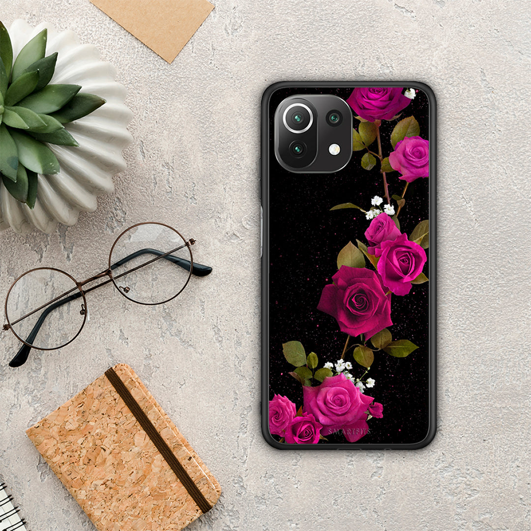 Flower Red Roses - Xiaomi 11 Lite 5G NE / Mi 11 Lite θήκη