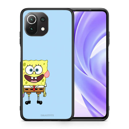 Θήκη Xiaomi 11 Lite/Mi 11 Lite Friends Bob από τη Smartfits με σχέδιο στο πίσω μέρος και μαύρο περίβλημα | Xiaomi 11 Lite/Mi 11 Lite Friends Bob case with colorful back and black bezels