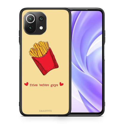 Θήκη Αγίου Βαλεντίνου Xiaomi 11 Lite / Mi 11 Lite Fries Before Guys από τη Smartfits με σχέδιο στο πίσω μέρος και μαύρο περίβλημα | Xiaomi 11 Lite / Mi 11 Lite Fries Before Guys case with colorful back and black bezels