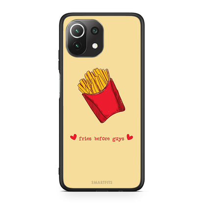 Xiaomi 11 Lite / Mi 11 Lite Fries Before Guys Θήκη Αγίου Βαλεντίνου από τη Smartfits με σχέδιο στο πίσω μέρος και μαύρο περίβλημα | Smartphone case with colorful back and black bezels by Smartfits