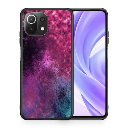 Θήκη Xiaomi 11 Lite/Mi 11 Lite Aurora Galaxy από τη Smartfits με σχέδιο στο πίσω μέρος και μαύρο περίβλημα | Xiaomi 11 Lite/Mi 11 Lite Aurora Galaxy case with colorful back and black bezels