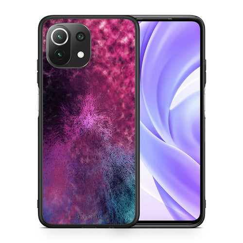 Θήκη Xiaomi 11 Lite/Mi 11 Lite Aurora Galaxy από τη Smartfits με σχέδιο στο πίσω μέρος και μαύρο περίβλημα | Xiaomi 11 Lite/Mi 11 Lite Aurora Galaxy case with colorful back and black bezels