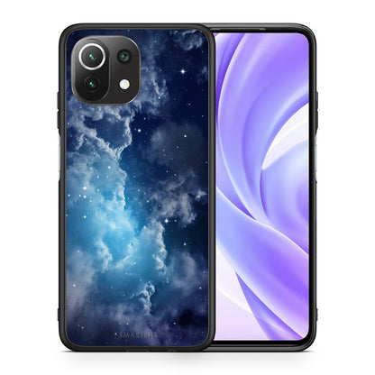 Θήκη Xiaomi 11 Lite/Mi 11 Lite Blue Sky Galaxy από τη Smartfits με σχέδιο στο πίσω μέρος και μαύρο περίβλημα | Xiaomi 11 Lite/Mi 11 Lite Blue Sky Galaxy case with colorful back and black bezels