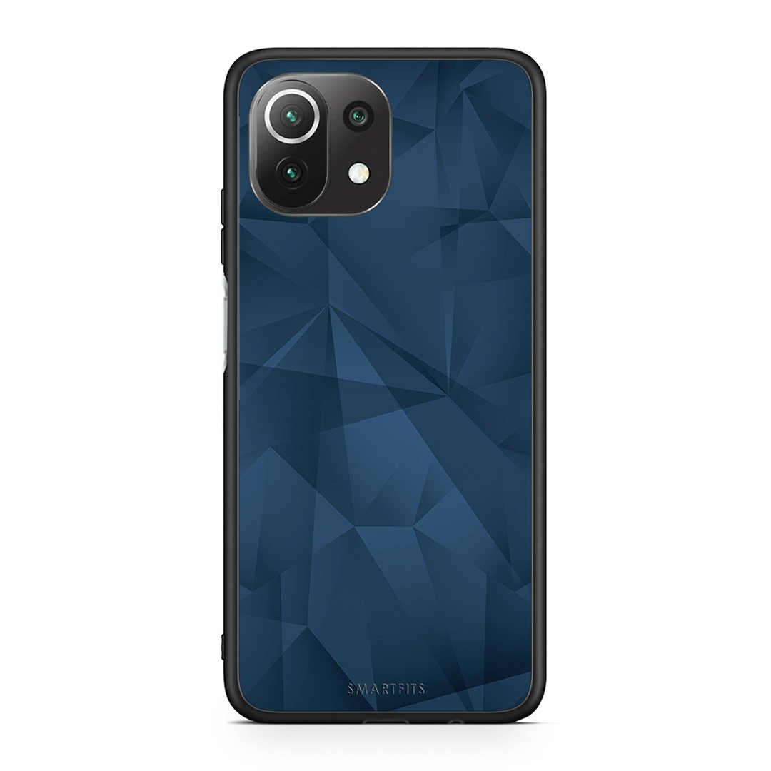 39 - Xiaomi 11 Lite/Mi 11 Lite Blue Abstract Geometric case, cover, bumper