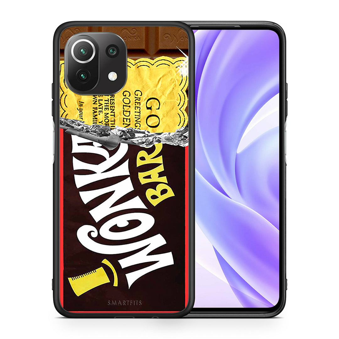 Θήκη Xiaomi 11 Lite/Mi 11 Lite Golden Ticket από τη Smartfits με σχέδιο στο πίσω μέρος και μαύρο περίβλημα | Xiaomi 11 Lite/Mi 11 Lite Golden Ticket case with colorful back and black bezels