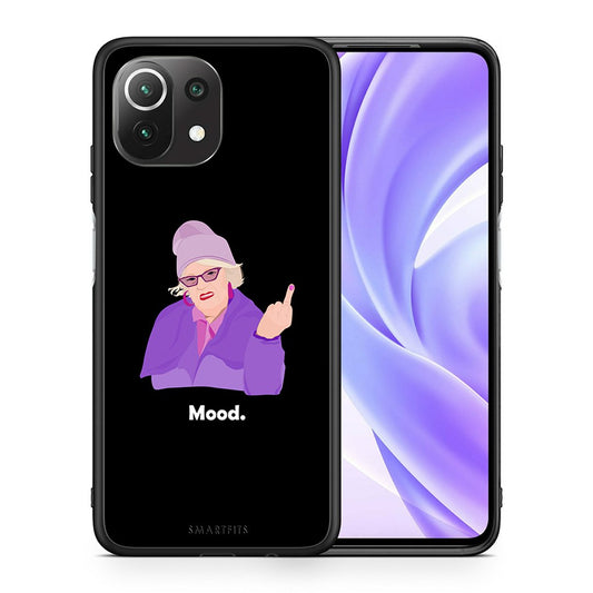 Θήκη Xiaomi 11 Lite/Mi 11 Lite Grandma Mood Black από τη Smartfits με σχέδιο στο πίσω μέρος και μαύρο περίβλημα | Xiaomi 11 Lite/Mi 11 Lite Grandma Mood Black case with colorful back and black bezels