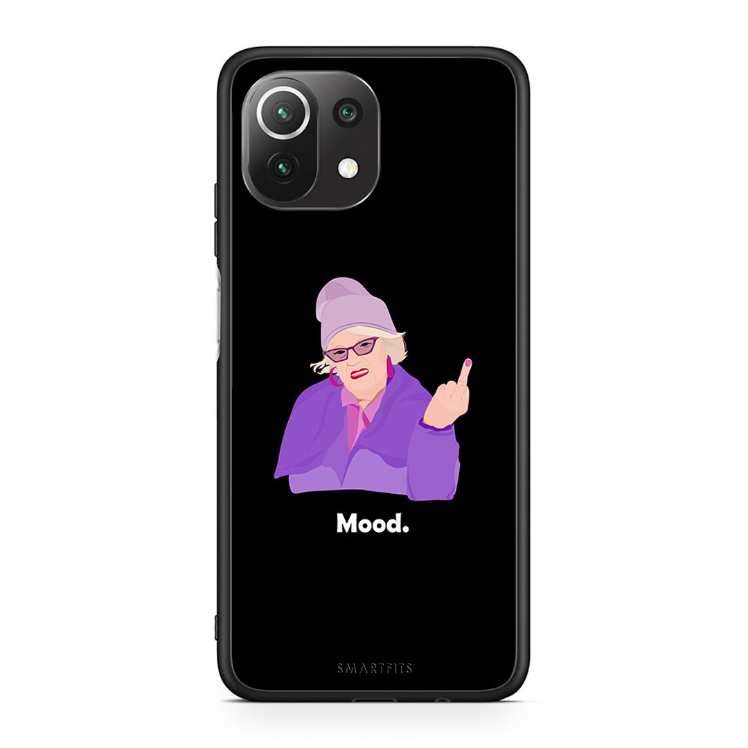 Xiaomi 11 Lite/Mi 11 Lite Grandma Mood Black θήκη από τη Smartfits με σχέδιο στο πίσω μέρος και μαύρο περίβλημα | Smartphone case with colorful back and black bezels by Smartfits