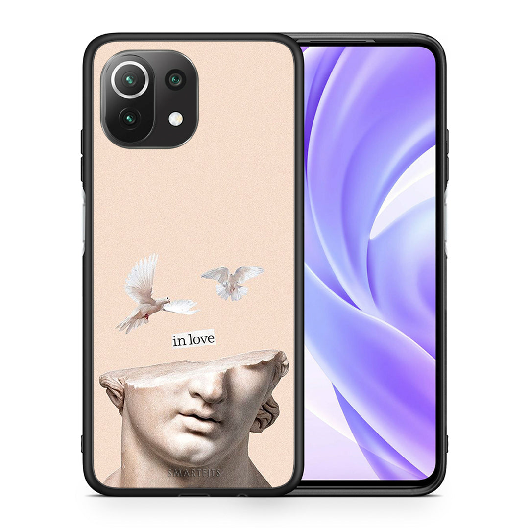 Θήκη Xiaomi 11 Lite/Mi 11 Lite In Love από τη Smartfits με σχέδιο στο πίσω μέρος και μαύρο περίβλημα | Xiaomi 11 Lite/Mi 11 Lite In Love case with colorful back and black bezels