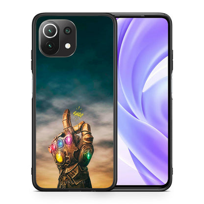 Θήκη Xiaomi 11 Lite/Mi 11 Lite Infinity Snap από τη Smartfits με σχέδιο στο πίσω μέρος και μαύρο περίβλημα | Xiaomi 11 Lite/Mi 11 Lite Infinity Snap case with colorful back and black bezels