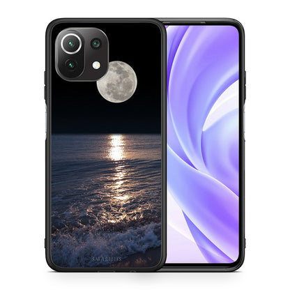 Θήκη Xiaomi 11 Lite/Mi 11 Lite Moon Landscape από τη Smartfits με σχέδιο στο πίσω μέρος και μαύρο περίβλημα | Xiaomi 11 Lite/Mi 11 Lite Moon Landscape case with colorful back and black bezels