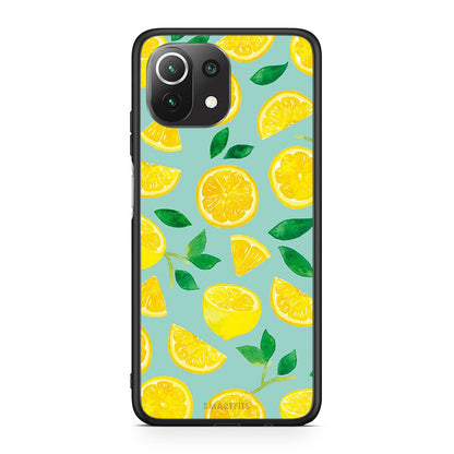 Xiaomi 11 Lite/Mi 11 Lite Lemons θήκη από τη Smartfits με σχέδιο στο πίσω μέρος και μαύρο περίβλημα | Smartphone case with colorful back and black bezels by Smartfits