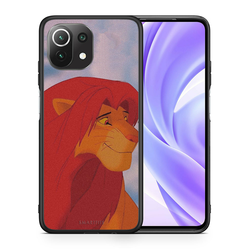 Θήκη Αγίου Βαλεντίνου Xiaomi 11 Lite / Mi 11 Lite Lion Love 1 από τη Smartfits με σχέδιο στο πίσω μέρος και μαύρο περίβλημα | Xiaomi 11 Lite / Mi 11 Lite Lion Love 1 case with colorful back and black bezels