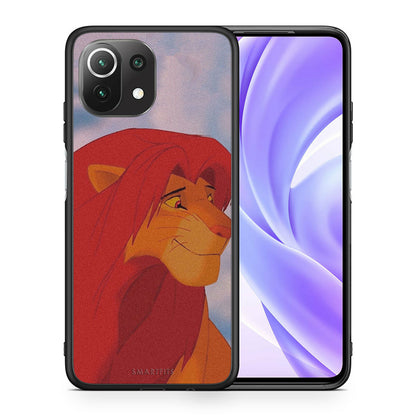 Θήκη Αγίου Βαλεντίνου Xiaomi 11 Lite / Mi 11 Lite Lion Love 1 από τη Smartfits με σχέδιο στο πίσω μέρος και μαύρο περίβλημα | Xiaomi 11 Lite / Mi 11 Lite Lion Love 1 case with colorful back and black bezels