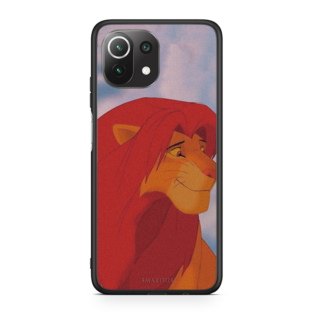 Xiaomi 11 Lite / Mi 11 Lite Lion Love 1 Θήκη Αγίου Βαλεντίνου από τη Smartfits με σχέδιο στο πίσω μέρος και μαύρο περίβλημα | Smartphone case with colorful back and black bezels by Smartfits