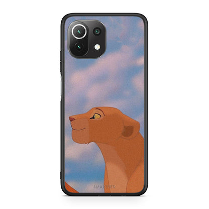 Xiaomi 11 Lite / Mi 11 Lite Lion Love 2 Θήκη Αγίου Βαλεντίνου από τη Smartfits με σχέδιο στο πίσω μέρος και μαύρο περίβλημα | Smartphone case with colorful back and black bezels by Smartfits