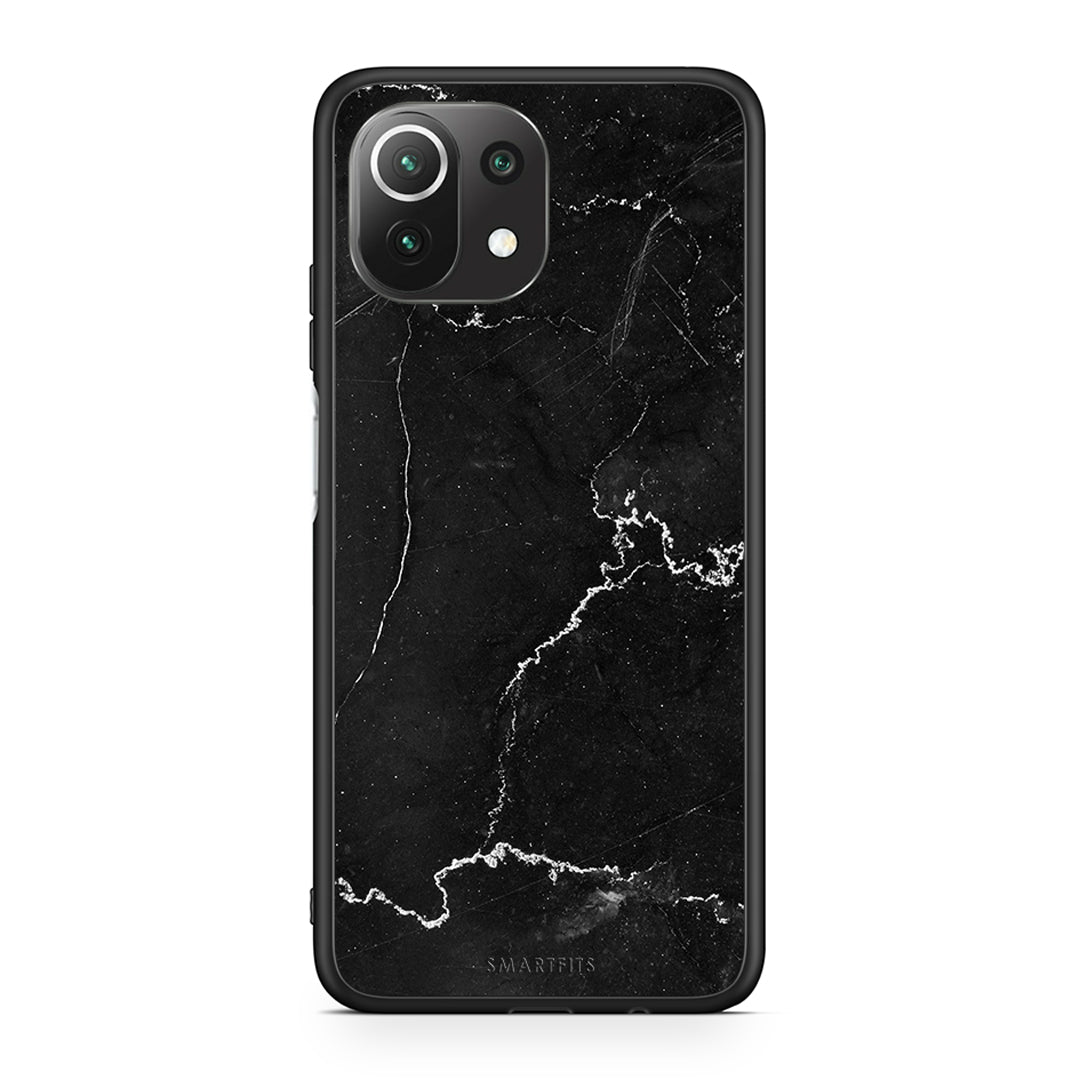 Xiaomi 11 Lite/Mi 11 Lite Marble Black θήκη από τη Smartfits με σχέδιο στο πίσω μέρος και μαύρο περίβλημα | Smartphone case with colorful back and black bezels by Smartfits