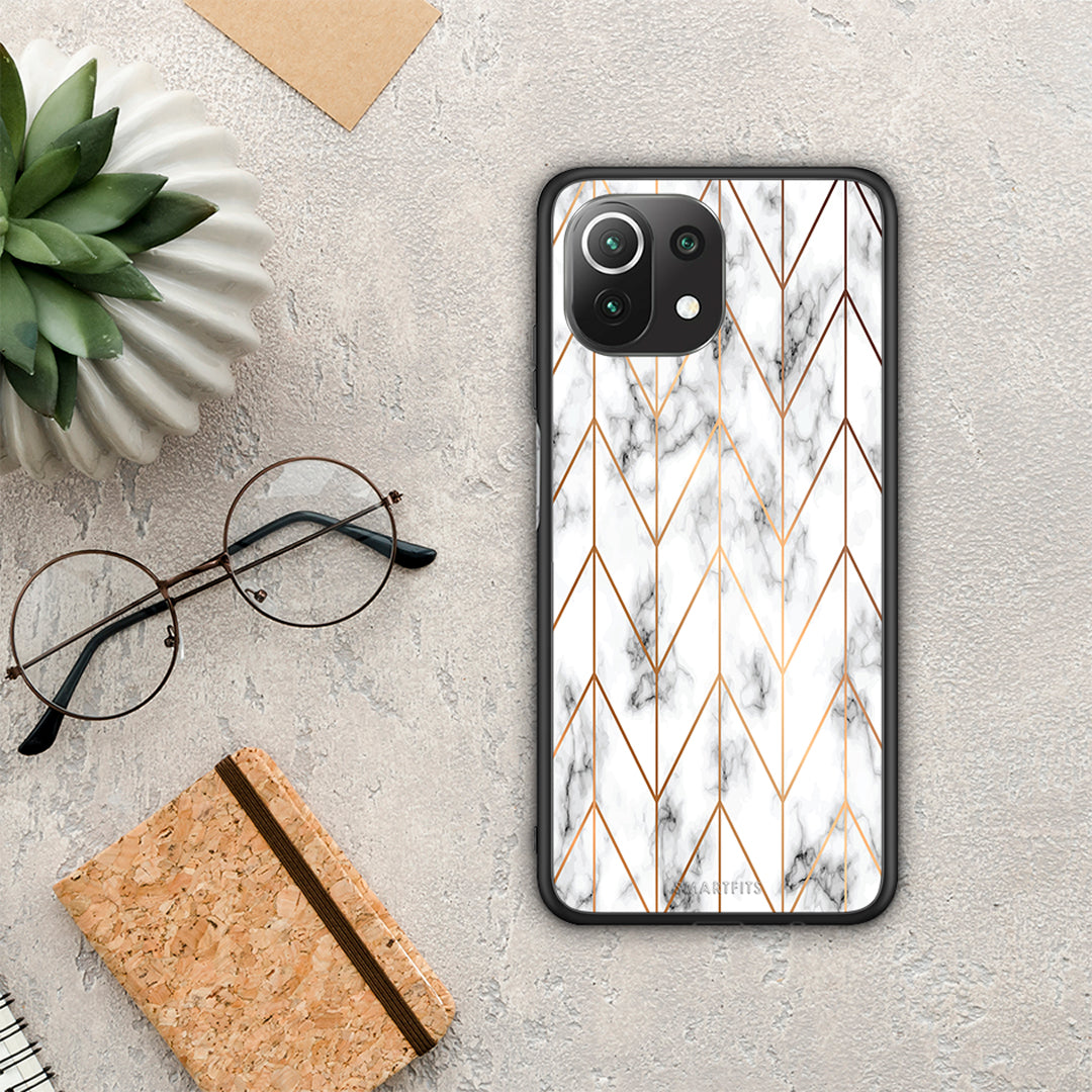 Marble Gold Geometric - Xiaomi 11 Lite 5G NE / Mi 11 Lite θήκη