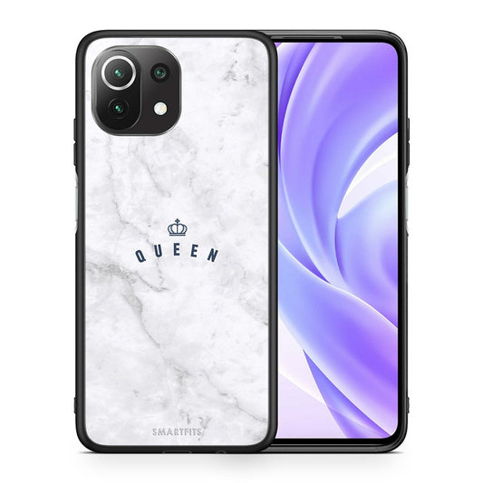 Θήκη Xiaomi 11 Lite/Mi 11 Lite Queen Marble από τη Smartfits με σχέδιο στο πίσω μέρος και μαύρο περίβλημα | Xiaomi 11 Lite/Mi 11 Lite Queen Marble case with colorful back and black bezels