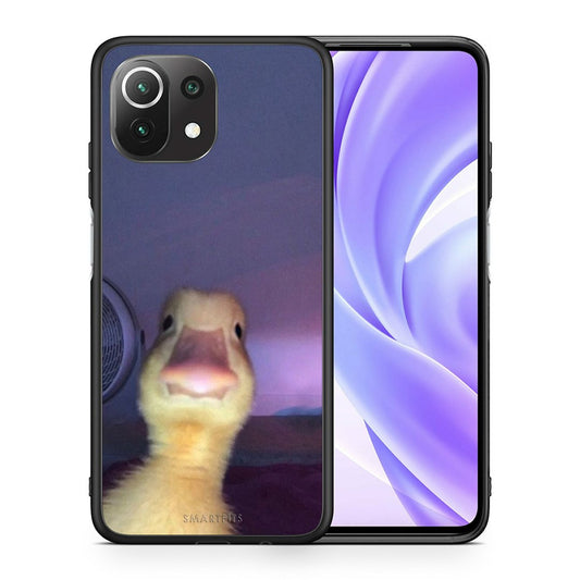 Θήκη Xiaomi 11 Lite/Mi 11 Lite Meme Duck από τη Smartfits με σχέδιο στο πίσω μέρος και μαύρο περίβλημα | Xiaomi 11 Lite/Mi 11 Lite Meme Duck case with colorful back and black bezels