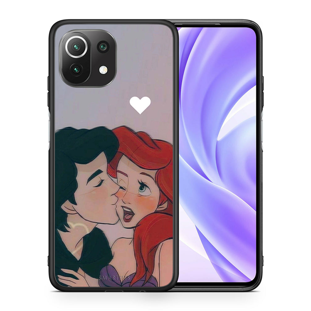Θήκη Αγίου Βαλεντίνου Xiaomi 11 Lite / Mi 11 Lite Mermaid Love από τη Smartfits με σχέδιο στο πίσω μέρος και μαύρο περίβλημα | Xiaomi 11 Lite / Mi 11 Lite Mermaid Love case with colorful back and black bezels