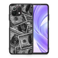 Thumbnail for Θήκη Xiaomi 11 Lite/Mi 11 Lite Money Dollars από τη Smartfits με σχέδιο στο πίσω μέρος και μαύρο περίβλημα | Xiaomi 11 Lite/Mi 11 Lite Money Dollars case with colorful back and black bezels