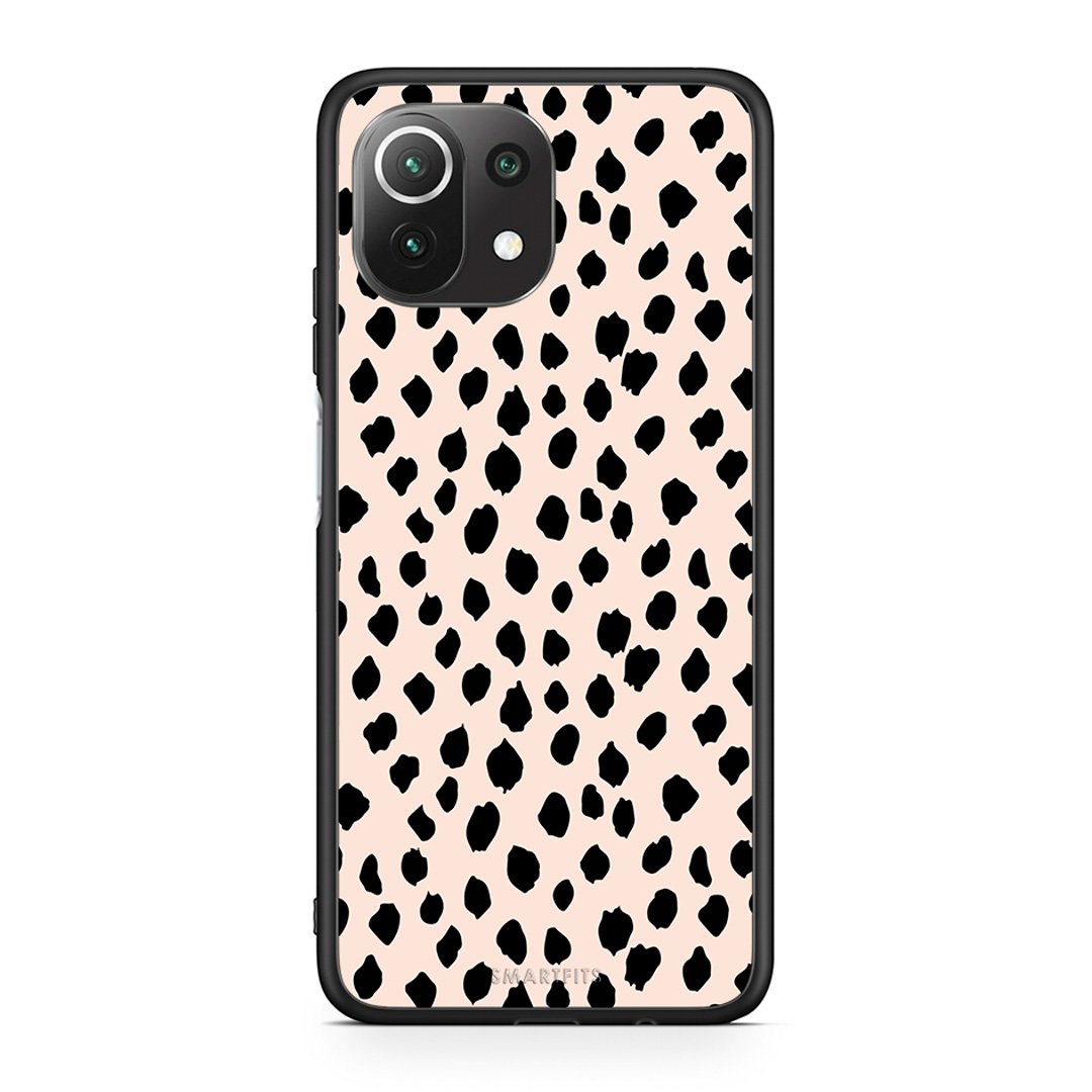 Xiaomi 11 Lite/Mi 11 Lite New Polka Dots θήκη από τη Smartfits με σχέδιο στο πίσω μέρος και μαύρο περίβλημα | Smartphone case with colorful back and black bezels by Smartfits