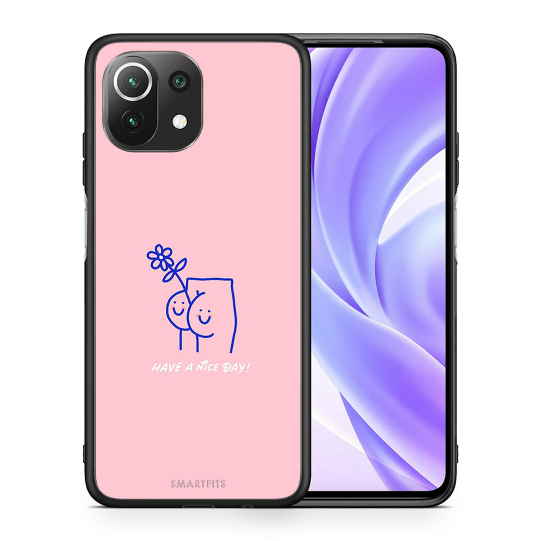 Θήκη Xiaomi 11 Lite/Mi 11 Lite Nice Day από τη Smartfits με σχέδιο στο πίσω μέρος και μαύρο περίβλημα | Xiaomi 11 Lite/Mi 11 Lite Nice Day case with colorful back and black bezels
