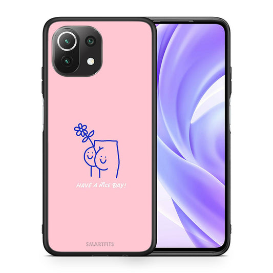 Θήκη Xiaomi 11 Lite/Mi 11 Lite Nice Day από τη Smartfits με σχέδιο στο πίσω μέρος και μαύρο περίβλημα | Xiaomi 11 Lite/Mi 11 Lite Nice Day case with colorful back and black bezels