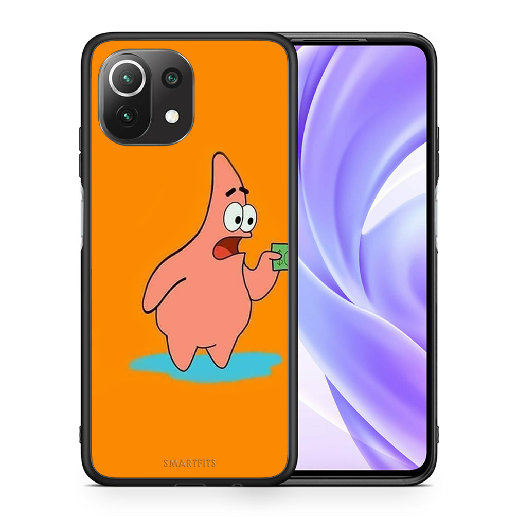 Θήκη Αγίου Βαλεντίνου Xiaomi 11 Lite / Mi 11 Lite No Money 1 από τη Smartfits με σχέδιο στο πίσω μέρος και μαύρο περίβλημα | Xiaomi 11 Lite / Mi 11 Lite No Money 1 case with colorful back and black bezels