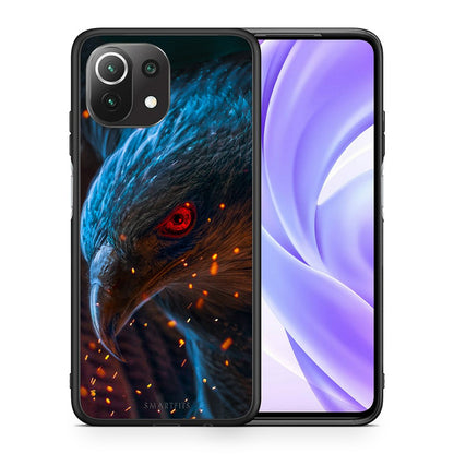 Θήκη Xiaomi 11 Lite/Mi 11 Lite Eagle PopArt από τη Smartfits με σχέδιο στο πίσω μέρος και μαύρο περίβλημα | Xiaomi 11 Lite/Mi 11 Lite Eagle PopArt case with colorful back and black bezels