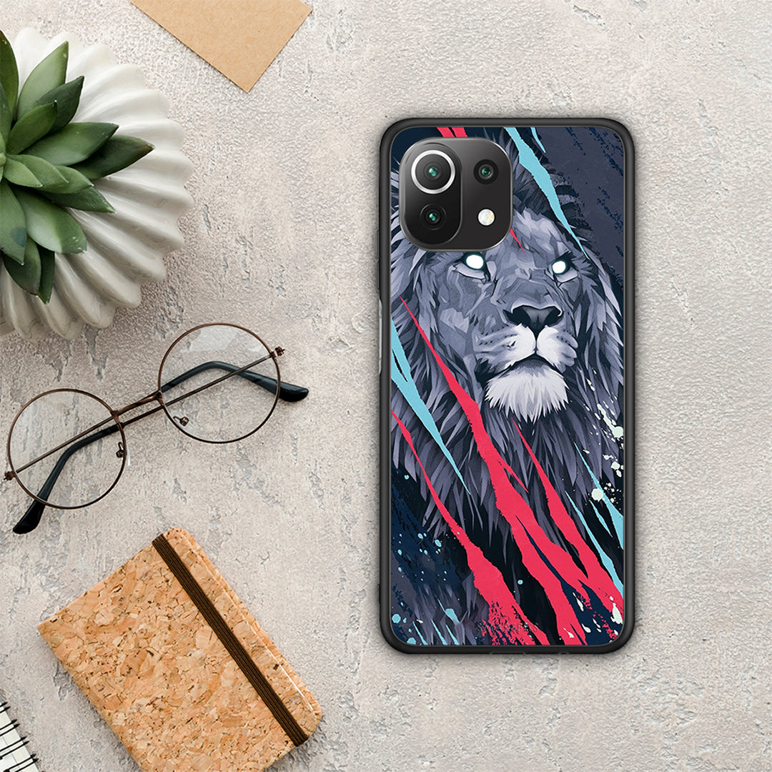 PopArt Lion Designer - Xiaomi 11 Lite 5G NE / Mi 11 Lite θήκη