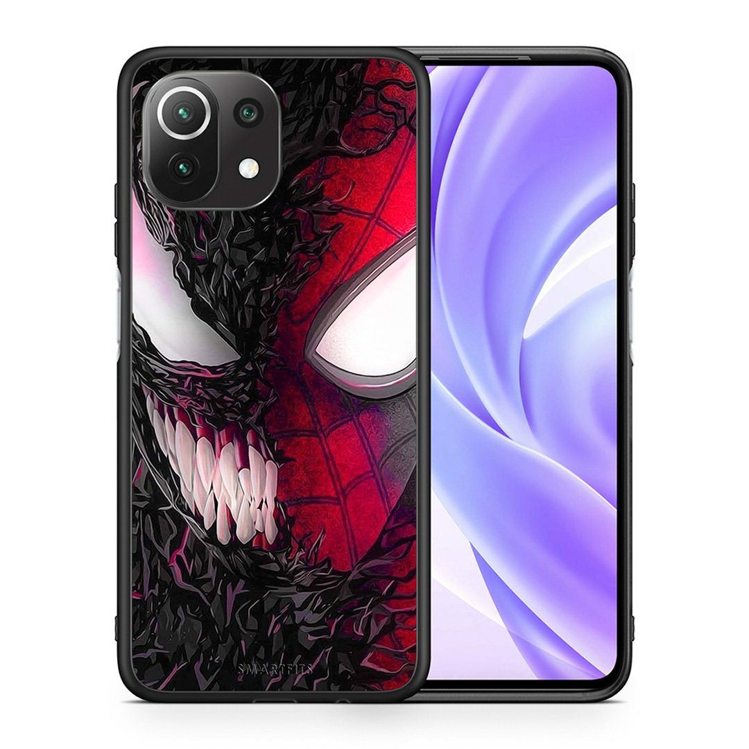 Θήκη Xiaomi 11 Lite/Mi 11 Lite SpiderVenom PopArt από τη Smartfits με σχέδιο στο πίσω μέρος και μαύρο περίβλημα | Xiaomi 11 Lite/Mi 11 Lite SpiderVenom PopArt case with colorful back and black bezels