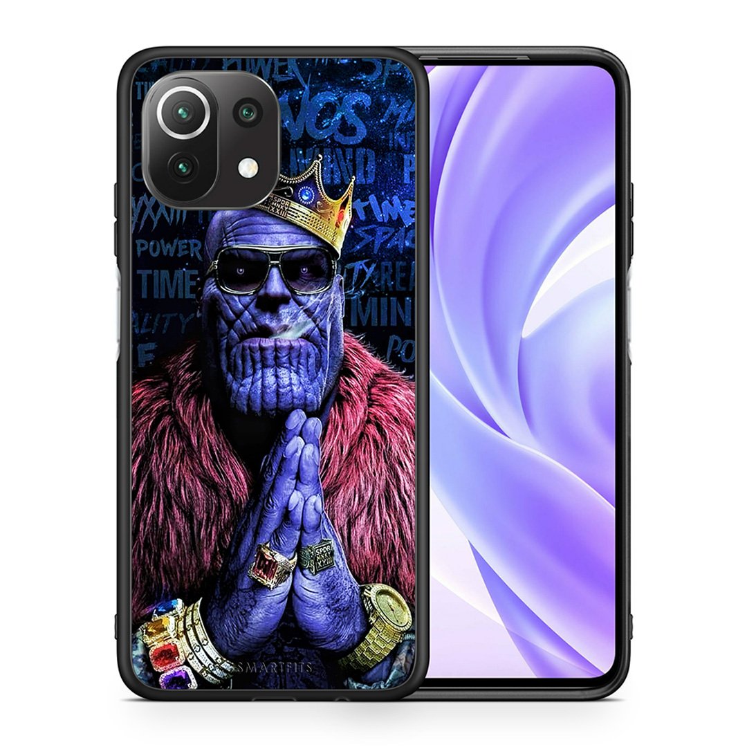 Θήκη Xiaomi 11 Lite/Mi 11 Lite Thanos PopArt από τη Smartfits με σχέδιο στο πίσω μέρος και μαύρο περίβλημα | Xiaomi 11 Lite/Mi 11 Lite Thanos PopArt case with colorful back and black bezels