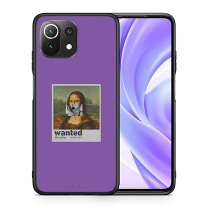 Θήκη Xiaomi 11 Lite/Mi 11 Lite Monalisa Popart από τη Smartfits με σχέδιο στο πίσω μέρος και μαύρο περίβλημα | Xiaomi 11 Lite/Mi 11 Lite Monalisa Popart case with colorful back and black bezels
