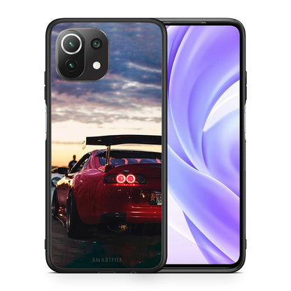 Θήκη Xiaomi 11 Lite/Mi 11 Lite Racing Supra από τη Smartfits με σχέδιο στο πίσω μέρος και μαύρο περίβλημα | Xiaomi 11 Lite/Mi 11 Lite Racing Supra case with colorful back and black bezels