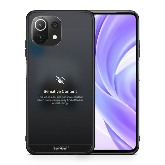 Θήκη Xiaomi 11 Lite/Mi 11 Lite Sensitive Content από τη Smartfits με σχέδιο στο πίσω μέρος και μαύρο περίβλημα | Xiaomi 11 Lite/Mi 11 Lite Sensitive Content case with colorful back and black bezels