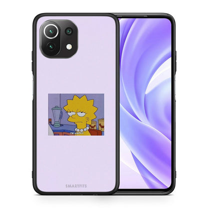 Θήκη Xiaomi 11 Lite/Mi 11 Lite So Happy από τη Smartfits με σχέδιο στο πίσω μέρος και μαύρο περίβλημα | Xiaomi 11 Lite/Mi 11 Lite So Happy case with colorful back and black bezels