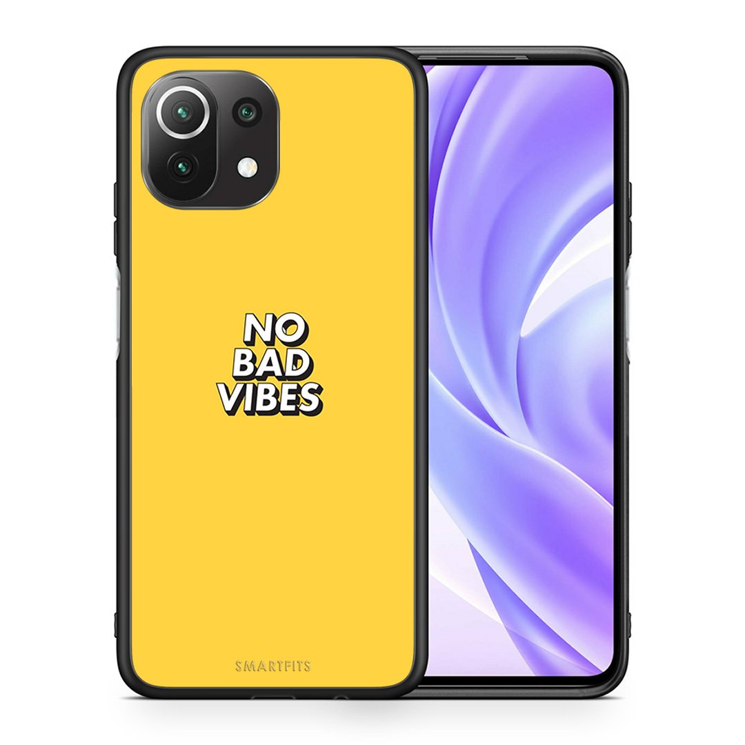 Θήκη Xiaomi 11 Lite/Mi 11 Lite Vibes Text από τη Smartfits με σχέδιο στο πίσω μέρος και μαύρο περίβλημα | Xiaomi 11 Lite/Mi 11 Lite Vibes Text case with colorful back and black bezels