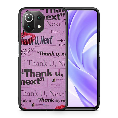 Θήκη Αγίου Βαλεντίνου Xiaomi 11 Lite / Mi 11 Lite Thank You Next από τη Smartfits με σχέδιο στο πίσω μέρος και μαύρο περίβλημα | Xiaomi 11 Lite / Mi 11 Lite Thank You Next case with colorful back and black bezels