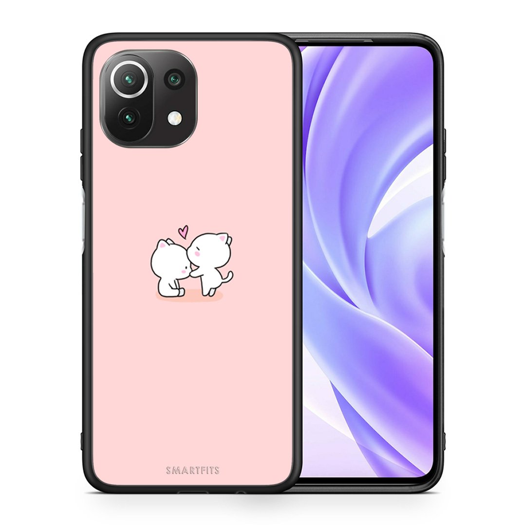 Θήκη Xiaomi 11 Lite/Mi 11 Lite Love Valentine από τη Smartfits με σχέδιο στο πίσω μέρος και μαύρο περίβλημα | Xiaomi 11 Lite/Mi 11 Lite Love Valentine case with colorful back and black bezels