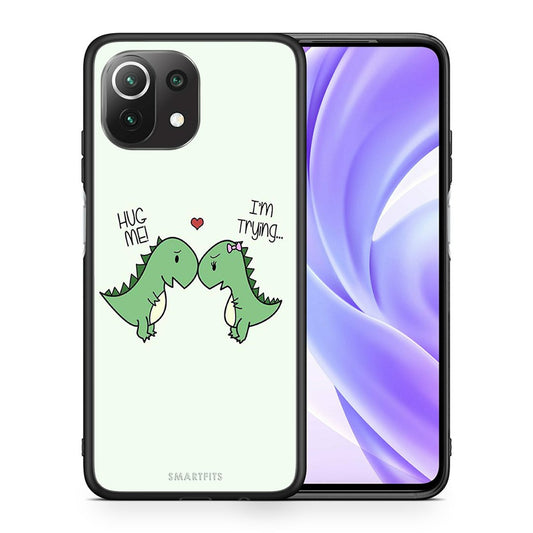 Θήκη Xiaomi 11 Lite/Mi 11 Lite Rex Valentine από τη Smartfits με σχέδιο στο πίσω μέρος και μαύρο περίβλημα | Xiaomi 11 Lite/Mi 11 Lite Rex Valentine case with colorful back and black bezels