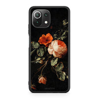 Thumbnail for Xiaomi 11 Lite/Mi 11 Lite Vintage Roses θήκη από τη Smartfits με σχέδιο στο πίσω μέρος και μαύρο περίβλημα | Smartphone case with colorful back and black bezels by Smartfits