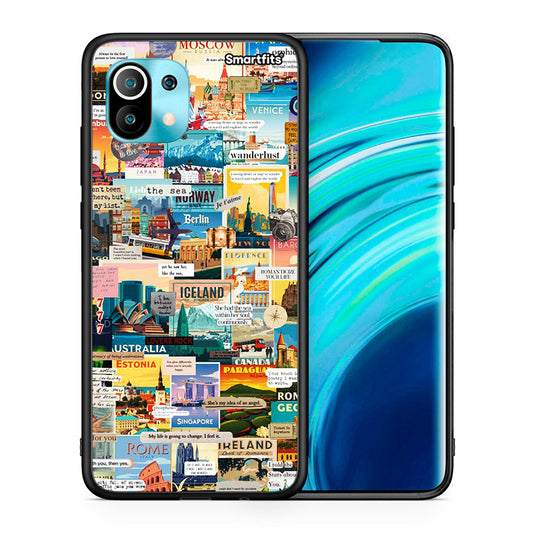 Θήκη Xiaomi Mi 11 Live To Travel από τη Smartfits με σχέδιο στο πίσω μέρος και μαύρο περίβλημα | Xiaomi Mi 11 Live To Travel case with colorful back and black bezels