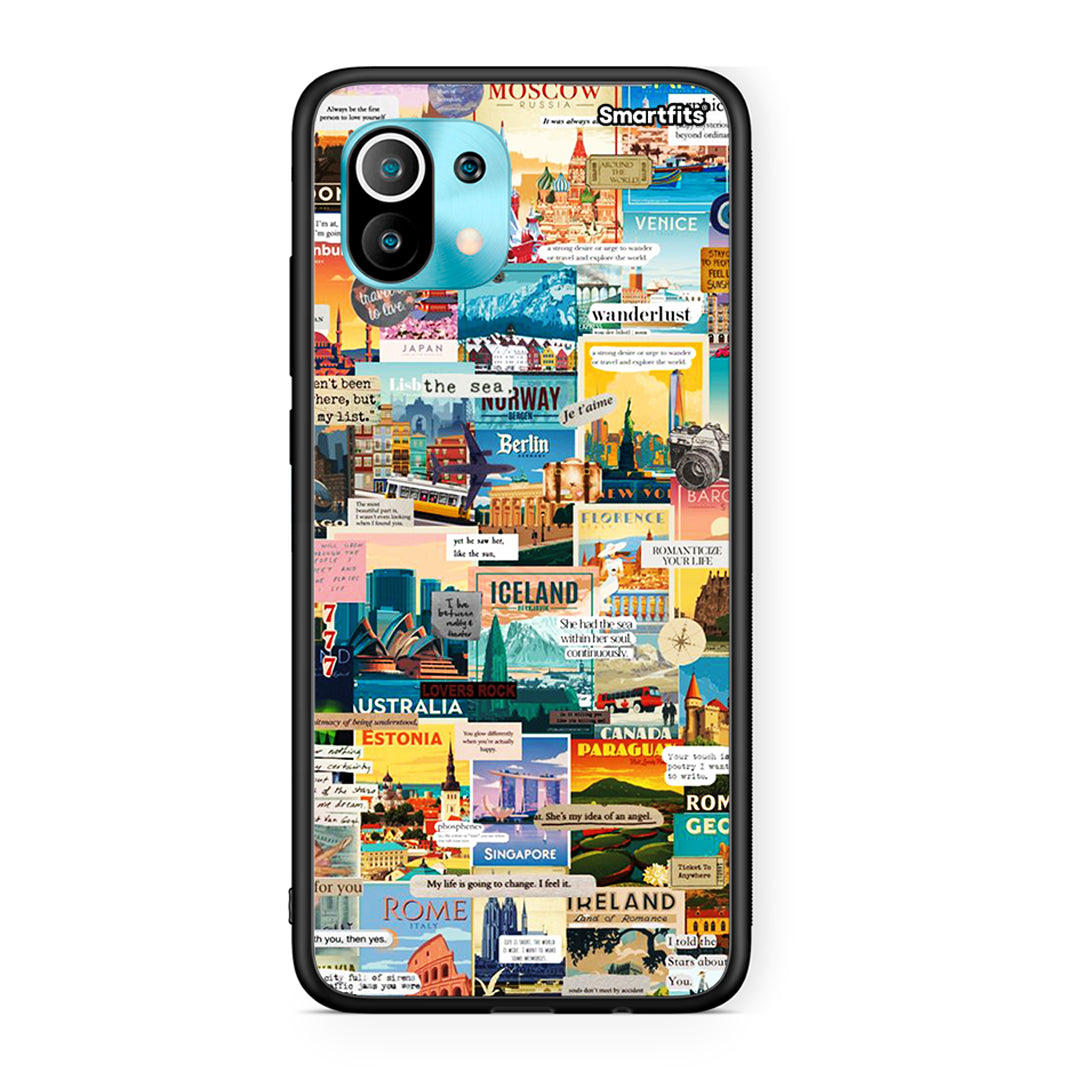 Xiaomi Mi 11 Live To Travel θήκη από τη Smartfits με σχέδιο στο πίσω μέρος και μαύρο περίβλημα | Smartphone case with colorful back and black bezels by Smartfits