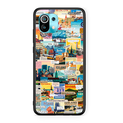 Xiaomi Mi 11 Live To Travel θήκη από τη Smartfits με σχέδιο στο πίσω μέρος και μαύρο περίβλημα | Smartphone case with colorful back and black bezels by Smartfits